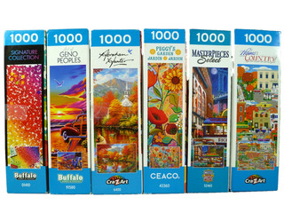 Masterpieces 1000 Piece Jigsaw Puzzle Lot of 6 Colorful Art Garden Complete