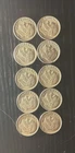 Lot Of 10 - USA Roosevelt Dimes 1964s - 90% Silver *Free Shipping*