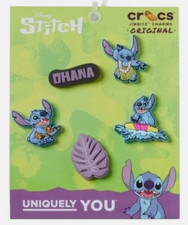 Crocs Jibbitz Uniquely You DISNEY Stitch Ohana Shoe Charms 5 Pack