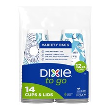 Dixie To Go Paper Coffee Cups With Lids,12 12 Ounces 14 Count , Multicolor