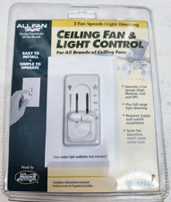 Hunter 27182 Ceiling Fan Light Control 3-Speed Dimmer Wall Switch White