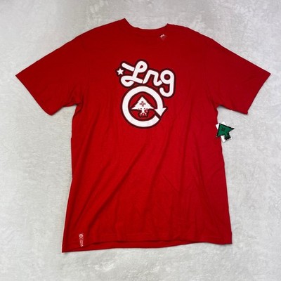 LRG Mens Graphic T Shirt Red Lifted Research Group Tee Standard Fit Large NWT