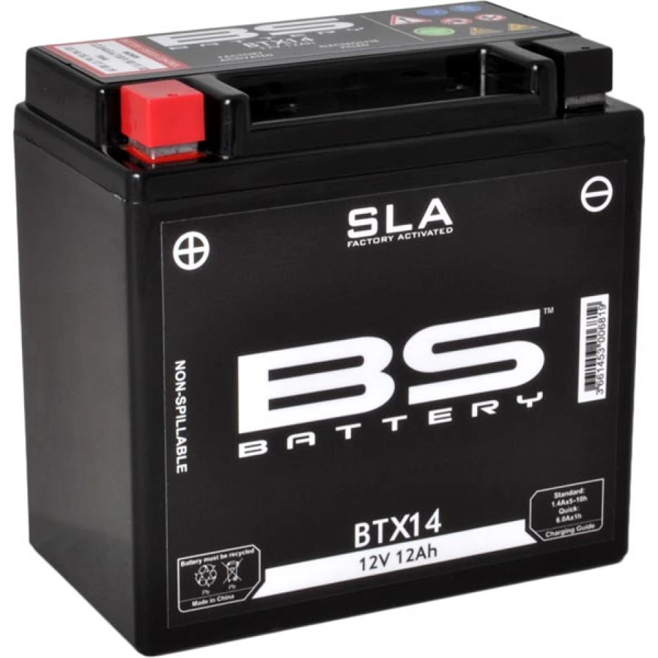 Batterie SLA BS Battery pour Moto Hyosung 650 Gt R 2007 à 2012 YTX14 / 12V - Photo 3/4
