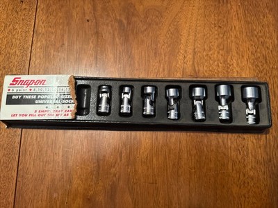 SNAP-ON TOOLS 7 PIECE 1/4 DRIVE METRIC SHORT SWIVEL SOCKET SET 6 POINT