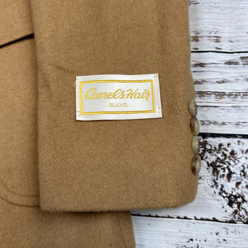 Blazer Polo de Ralph Lauren 100 % cabello camel tostado liso EE. UU. 20R de colección nuevo con etiquetas Foto 2 de 4