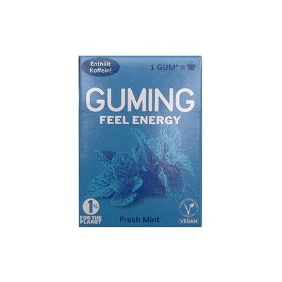Guming Feel Energy Fresh Mint, Schachtel à 24g, Kaugummi mit Koffein