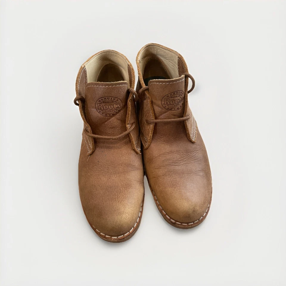 Botas Chukka Roots Desert Cuero Gamuza Tostado Talla 8.5 Con Cordones Hechas en Canadá 🇨🇦 Foto 4 de 4