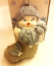 1999 Encore Snow Buddies Buddy in Stocking Ornament #94275 Collectible Holiday