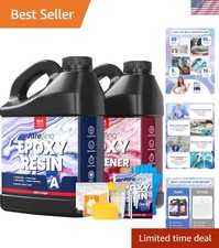 1 Gallon Epoxy Resin Kit,Crystal Clear Epoxy Resin -Strong and No Bubble  Not ...