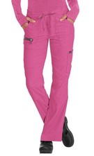 Koi Lite S Reg Pink Peace Womens 6-Pocket Scrub Pants Stretch Wrinkle-Free