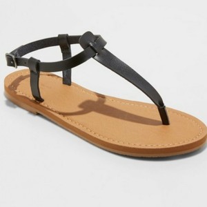 Universal Thread Black thong sandals womens size 10 | eBay