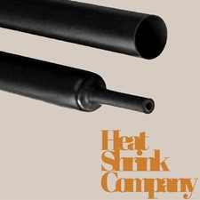 BLACK HEAT SHRINK TUBING - 1.6mm -50mm CABLE HEATSHRINK SLEEVING CAR 2:1 RATIO