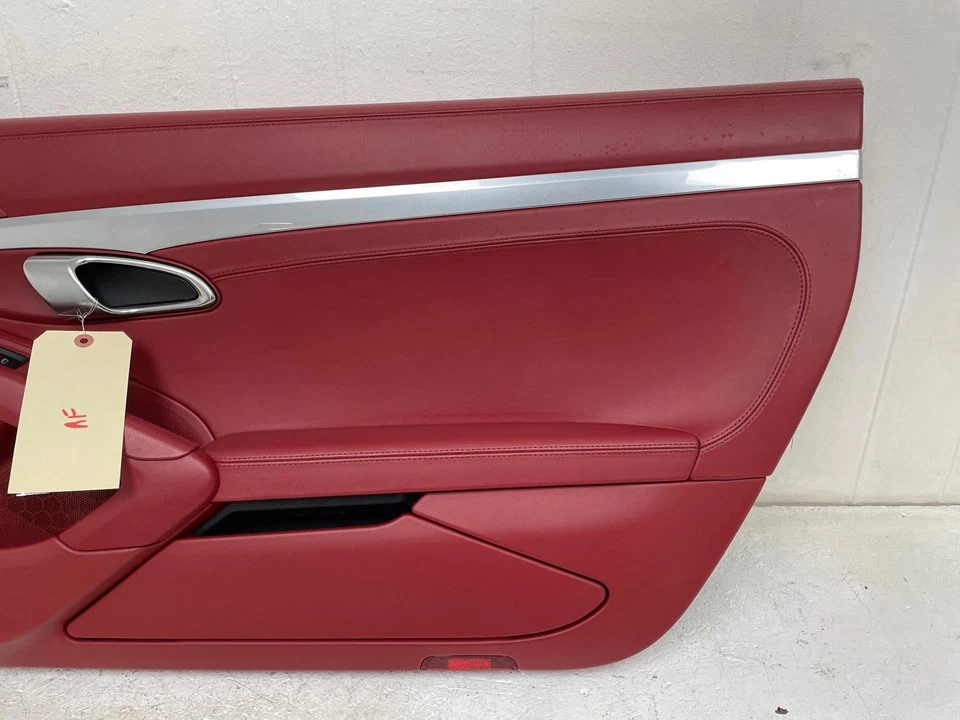 2013-2014 PORSCHE BOXSTER FRONT RIGHT PASS DOOR LEATHER TRIM PANEL CARRERA RED Foto 4 de 4