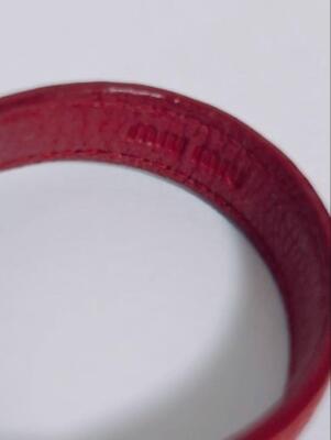 ブレスレット Miu Miu Red Fabric Bracelet Amaranth Red/maize Yellow Cord Bracelet | Miu Miu