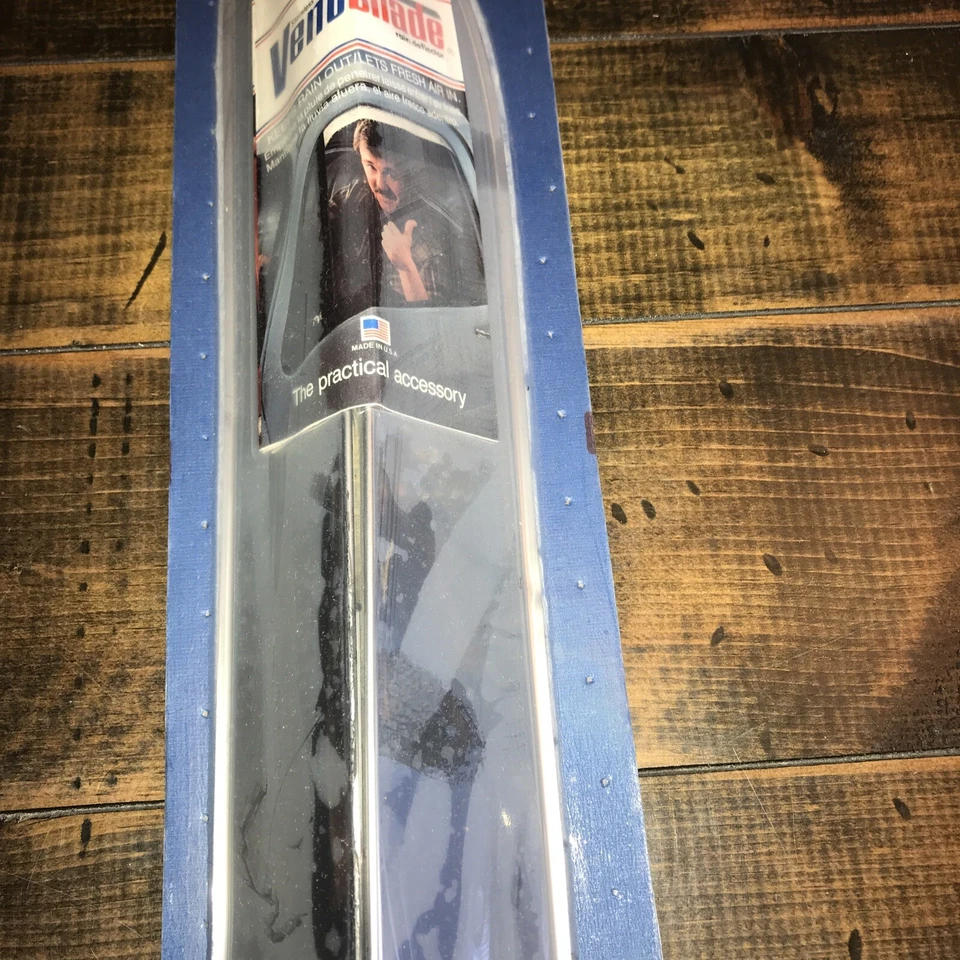 Protetores de chuva 2 peças viseira de ventilação de janela para Ford Van 75-90 aço inoxidável novo na caixa vintage - Imagem 2 de 4