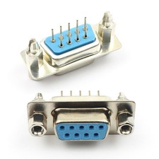 2Pcs D-SUB 9 Pin Female DIP PCB Connector Socket Adapter 2 Rows DB9 Set Screw