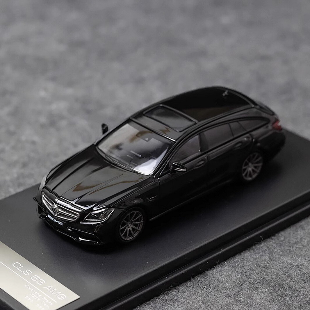 M-Benz CLS 63 AMG Shooting Brake ミニカー KM 1/64 Mercedes-Benz CLS 63 AMG Shooting Brake Black Diecast Car