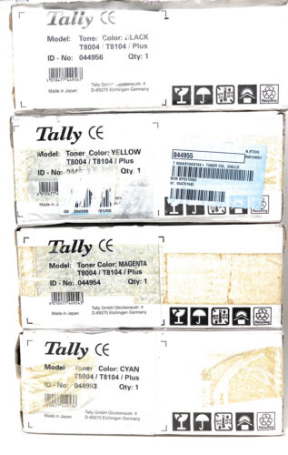 Tally 044953/4/5/6 Tóner Original Negro Cian Magenta Amarillo Tally T8004/T8104 - Imagen 1 de 1