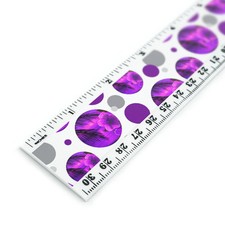 Beach Sunset Hibiscus Flower Hawaiian Purple Standard Metric Plastic Ruler