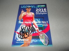 Angelique Kerber Tennis US OPEN  signed autograph Autogramm on postcard 