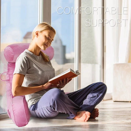 Armrest Reading Pillow Back Against TV Bed Rest Memory Foam With Arm Support US - Picture 5 of 9