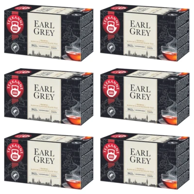 TEEKANNE - Earl Grey - Natürliche Schwarzer Tee mit Bergamotte - 6x20 Teebeutel - Bild 1 von 4