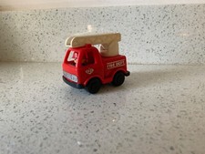 vintage 1991 Tomy Fun Run World Pull Back  Go Tomy Fire Dept fire engine