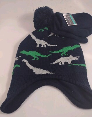 West Loop Kids - hats and glove set (ages 4-8) One Size Dinosaurs 