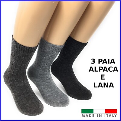 Calze in Alpaca e Lana Corte Paia da Uomo Donna Colorate Calzini