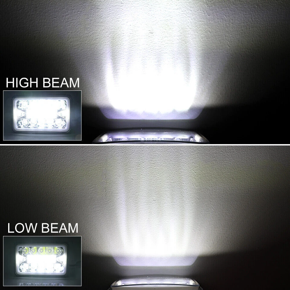 DOT 4PCS 4x6'' LED Headlights Hi/Lo Fit GMC W3500 Forward Isuzu NPR-HD NQR Truck - Image 2 of 4