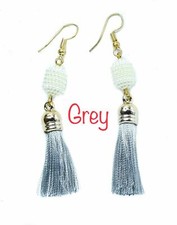 Tassel Earrings Fringe Pearl Dangle Drop Design Fashion Tassle Jewellery Trend