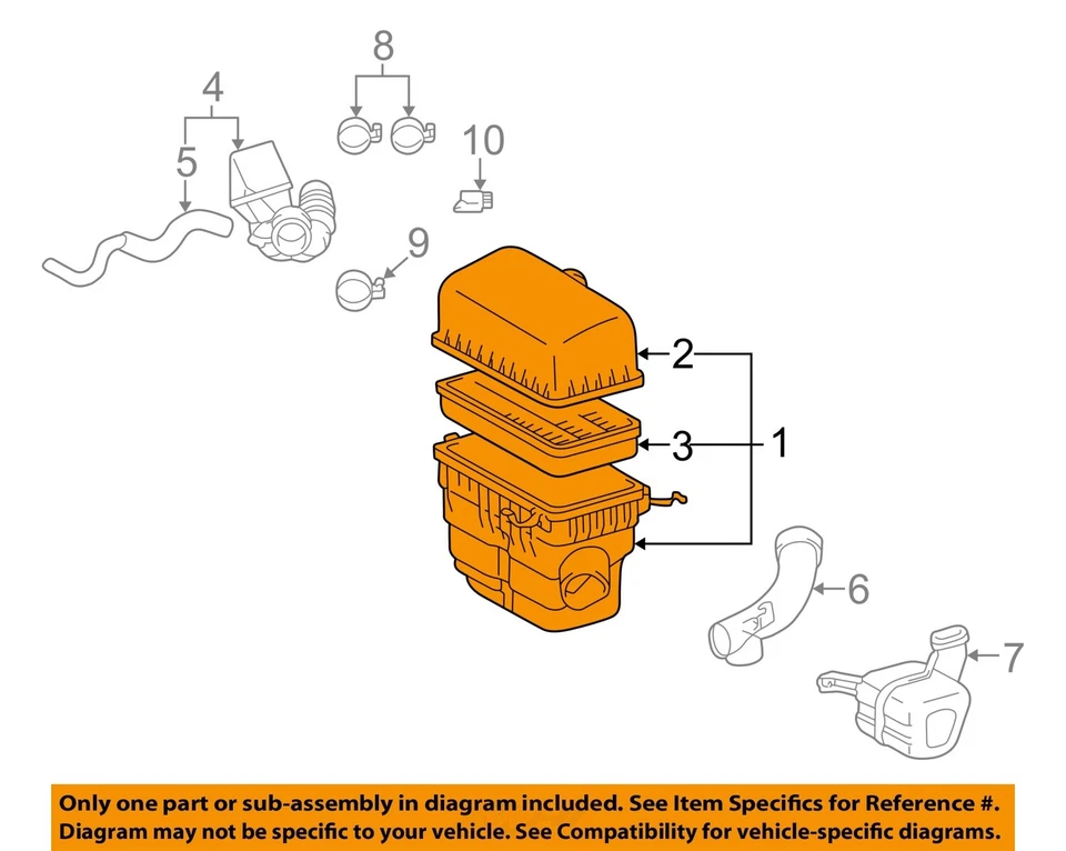 Conjunto de purificador de ar usado serve: 2001 Lexus RX300 grau A - Imagem 3 de 4