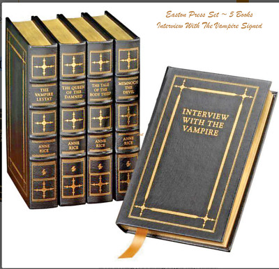 EASTON PRESS ~ The Vampire Chronicles (5 Book Set) ANNE RICE Signed VC #1 ~ NEW
