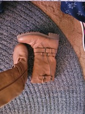 Girls Brown Size 2 Zip-Up Boots