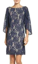 NWT Lilly Pulitzer Belmont Dress Paradise Found Lace True Navy Size XL