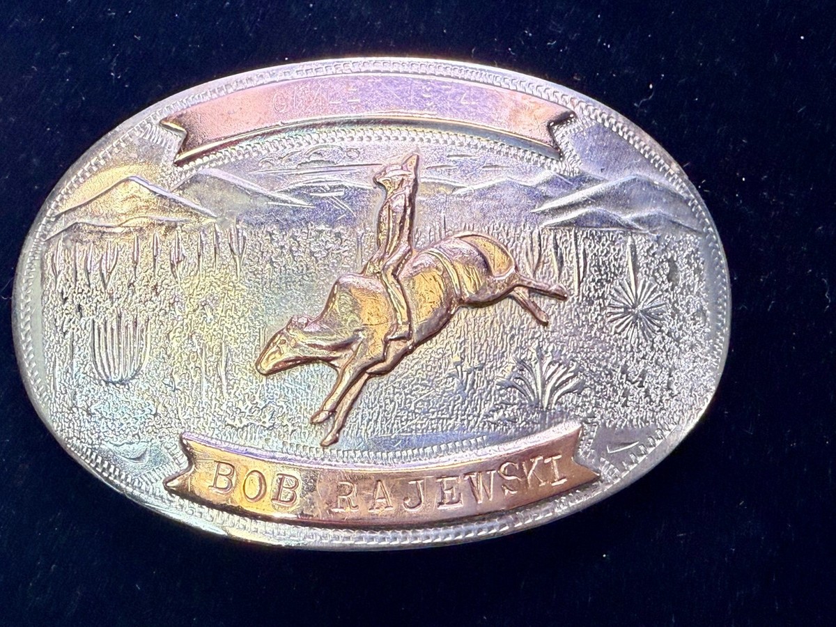 Vintage Cowboy Saddle Bronc Trophy Award Comstock German 