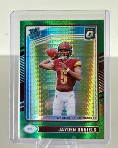 2024 Panini Donruss Optic Rated Rookie Jayden Daniels #248 Green Hyper Prizm RC