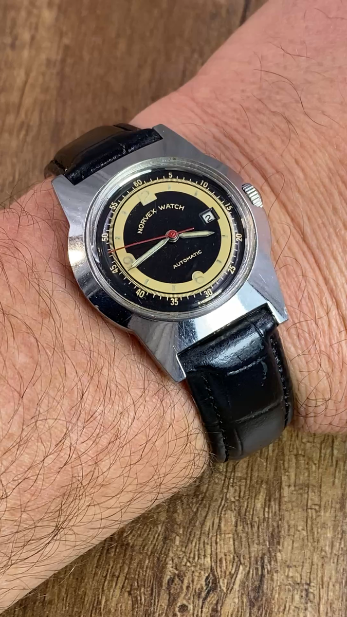 Norvex watch Automatic Military Style vintage Swiss mens watch | eBay