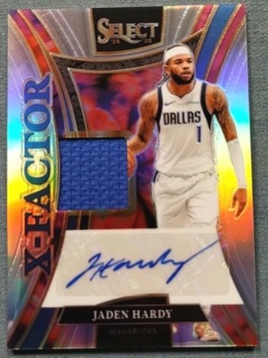 2024-25 Select Jaden Hardy X-Factor Mavericks Jersey Auto #/199