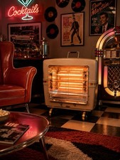 VINTAGE ART DECO STYLE BELLING BRONZE ELECTRIC FIRE 3kw 3 BAR HEATER COUNTESS