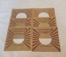 45 RPM 7" RECORD SLEEVES CO. SLEEVE 6 PACK SEE PHOTOS Columbia Records SLV359