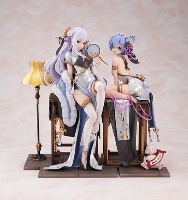 Re Zero Emilia Rem Elegant Beauty 1/7 Figure Set 2pcs New Sealed