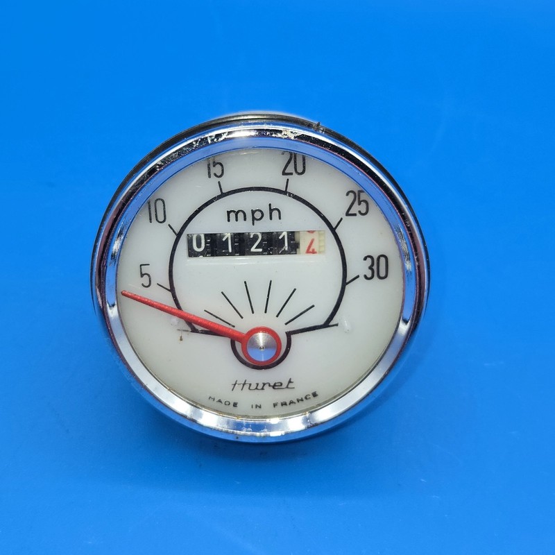 VINTAGE HURET SPEEDOMETER 0-30 MPH BICYCLE SPEEDO 2.5"