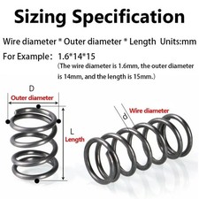 10pcs Wire Dia.0.3mm-0.5mm OD 2mm-10mm Small Springs Compression Spring Steel