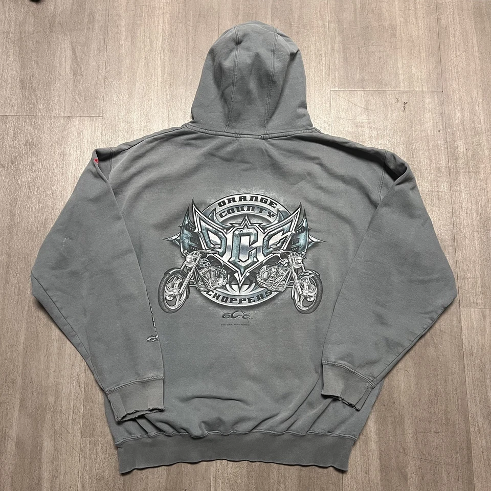 Sudadera con Capucha Y2K 00’s Orange County Choppers De Colección Talla XL Con Mangas Golpes Foto 2 de 4