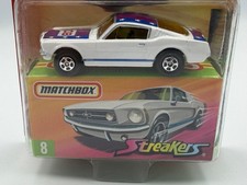 Matchbox Streakers Superfast #8 1965 Ford Mustang GT, White, 1:64, NIB