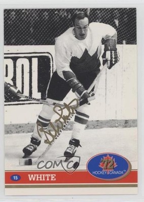 1991 Future Trends '72 Hockey Canada Hudson Bay Promo Bill White #15 Auto 0be5