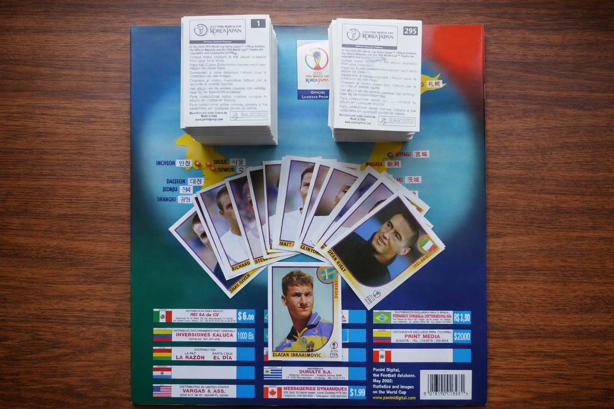 Panini World Cup Korea And Japan 2002 Full Set Of Stickers + Empty