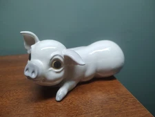 Vintage Freeman McFarlin Pig Swine Figurine California Pottery 1950s 60s 7.25" L