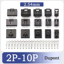 2.54mm DuPont Plug  Socket  Crimps Connector 2/3/4/5/6/7/8/9/10Pin